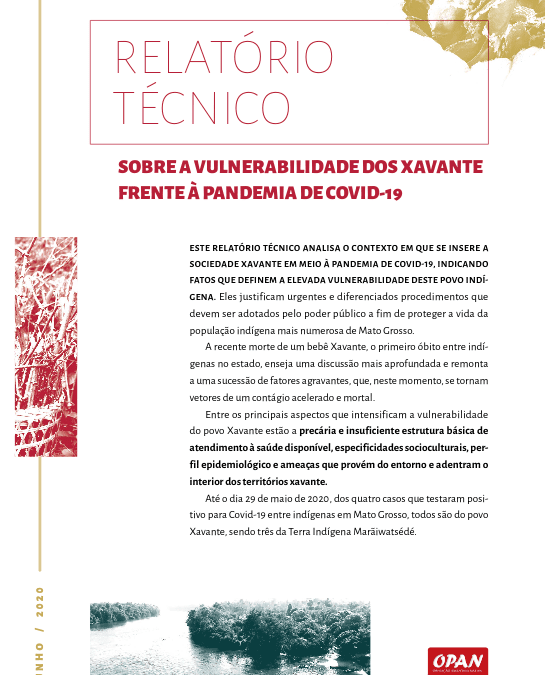 Vulnerabilidade dos Xavante frente à pandemia de Covid-19